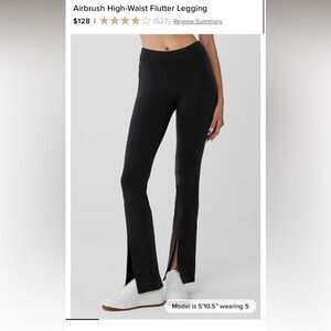 ALO Yoga airbrush high waist flutter Black Flare Pants